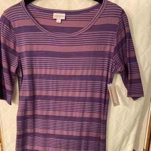 ⭐️4 for $20⭐️ LulaRoe Julia striped purple